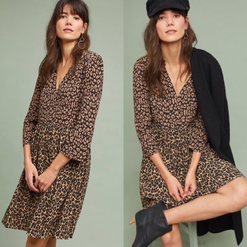 Anthropologie Maeve Juno Printed Dress Size M